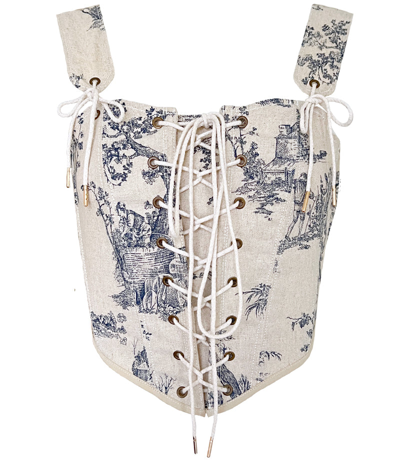 EMMA STAY CORSET TOILE DE JOUY
