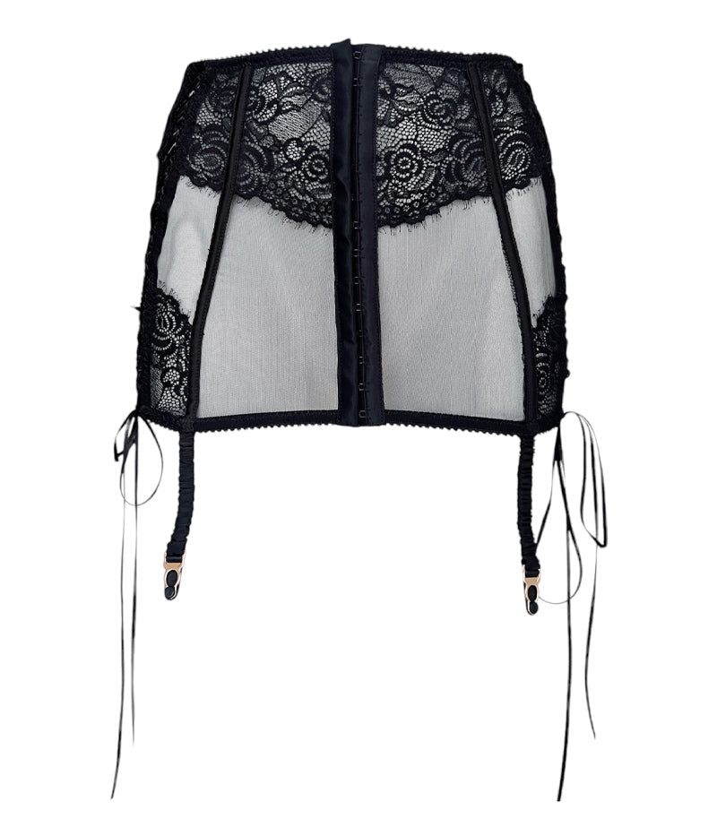 BEATRICE GARTER BELT SKIRT IN BLACK BEATRICE GARTER BELT SKIRT IN BLACK
