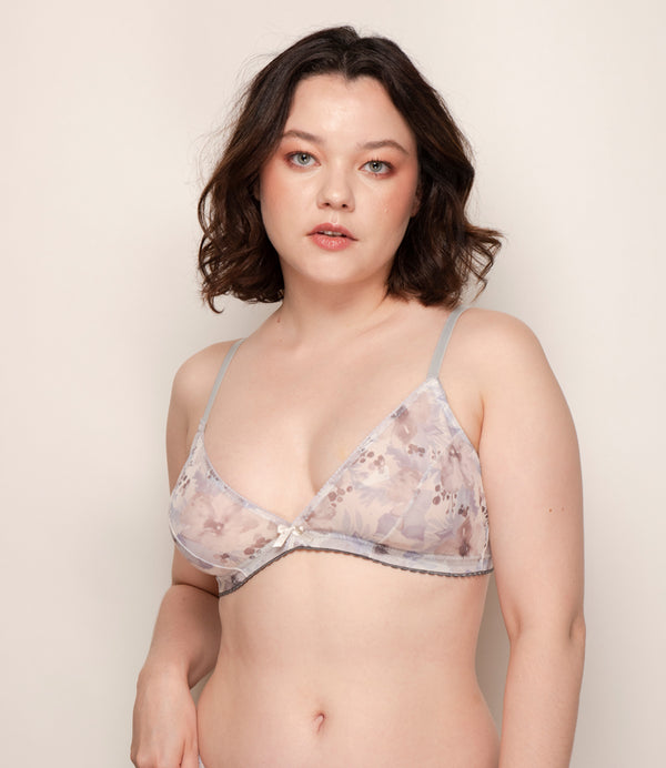 GREY BLOSSOMS BRALETTE