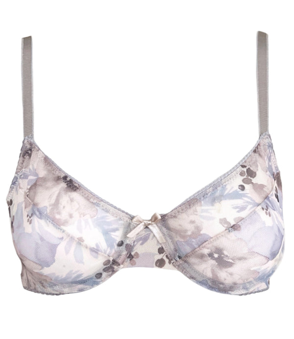 GREY BLOSSOMS BRA