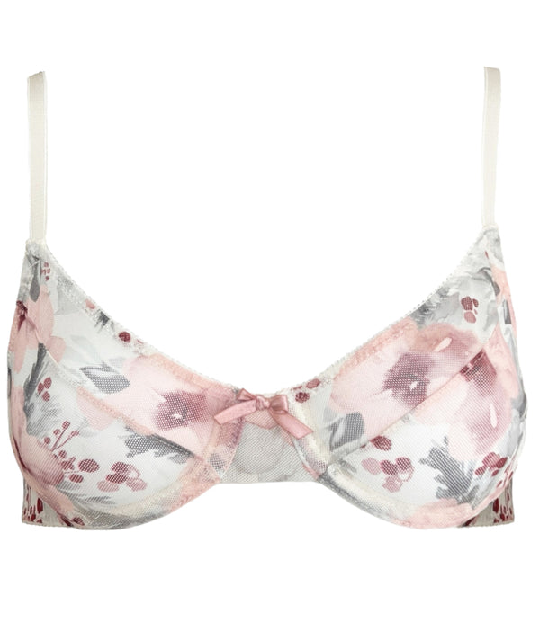 RED WINE BLOSSOMS BRA