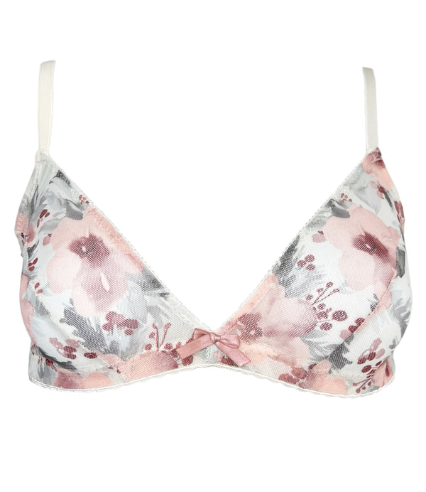 RED WINE BLOSSOMS BRALETTE